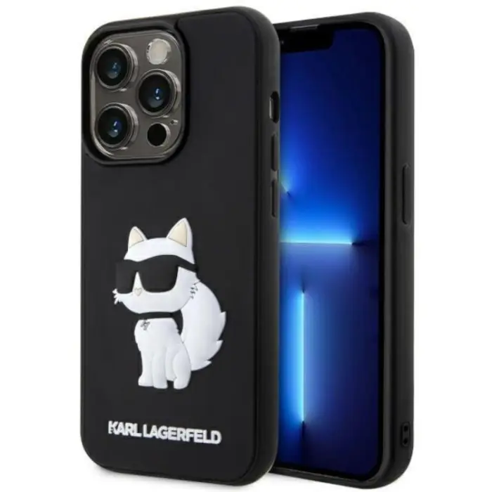 KARL LAGERFELD - Karl Lagerfeld iPhone 14 Pro Max Mobilskal Rubber Choupette 3D