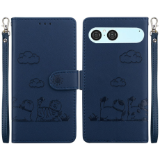 A-One Brand - Sony Xperia 10 VII Plånboksfodral RFID Kitten Pattern - Blå