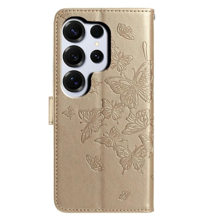 OEM - Samsung Galaxy S26 Ultra Plånboksfodral Flip Konstläder - Guld