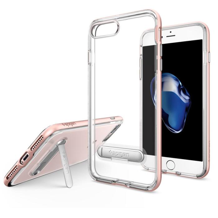 UTGATT5 - SPIGEN Crystal Hybrid Skal till iPhone 7 Plus - Rose Gold