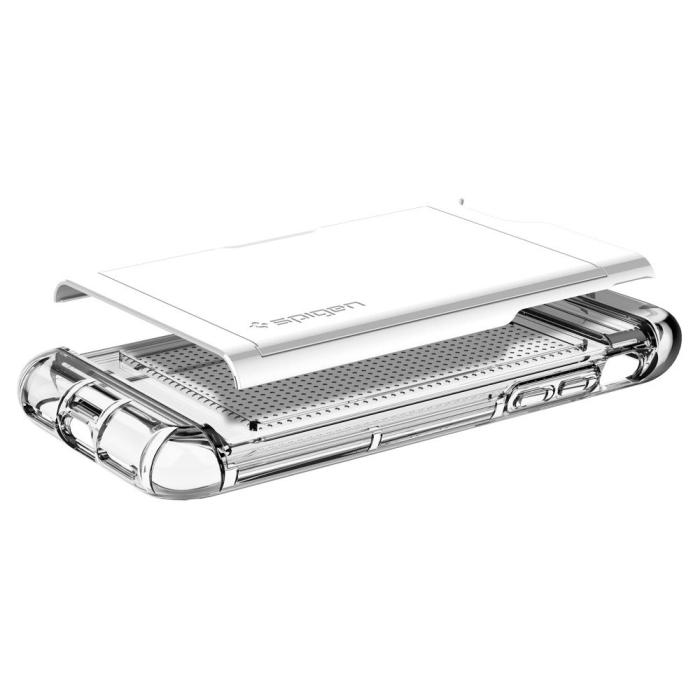 UTGATT5 - SPIGEN Crystal Wallet Skal till Apple iPhone 7 Plus - Jet White