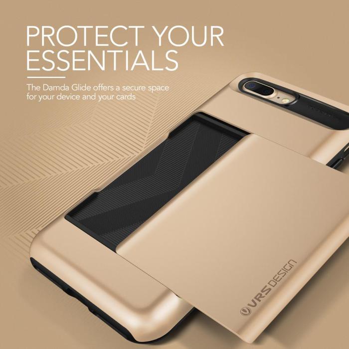 UTGATT5 - Verus Damda Glide Card Slot Skal till Apple iPhone 7 Plus - Gold