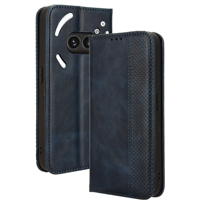 A-One Brand - Nothing Phone (2a) Plus Plånboksfodral Retro Kickstand - Blå