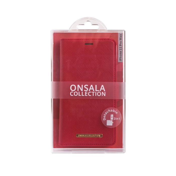 Onsala - ONSALA Mobilfodral Saffiano Red iPhone 11 Pro Max