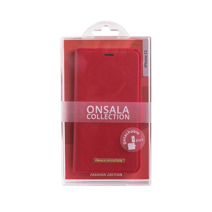 Onsala - Onsala Mobilfodral Saffiano Red iPhone 12 Mini