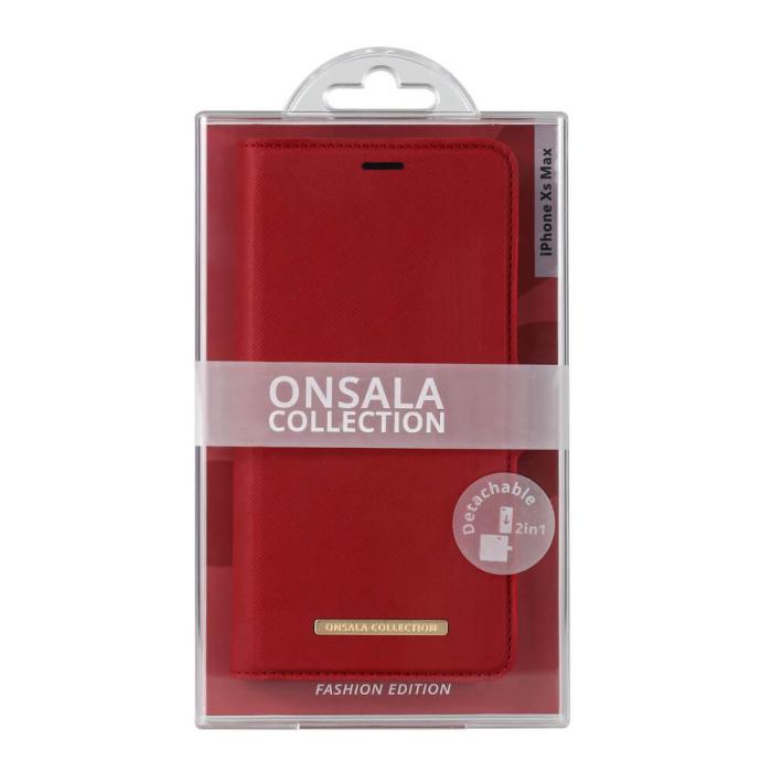 Onsala - ONSALA Mobilfodral Saffiano Red iPhone Xs Max