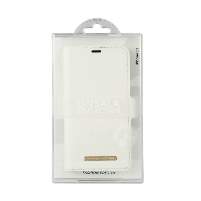 Onsala - Onsala MobilPlånboksfodral iPhone 12 & 12 Pro - Saffiano White