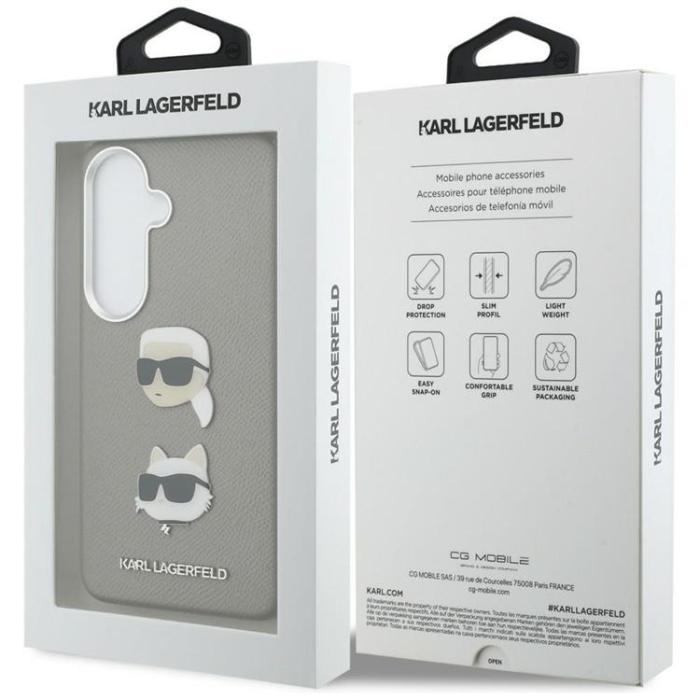 KARL LAGERFELD - Karl Lagerfeld Mobilskal För Galaxy S26 Saffiano Double Heads - Silver