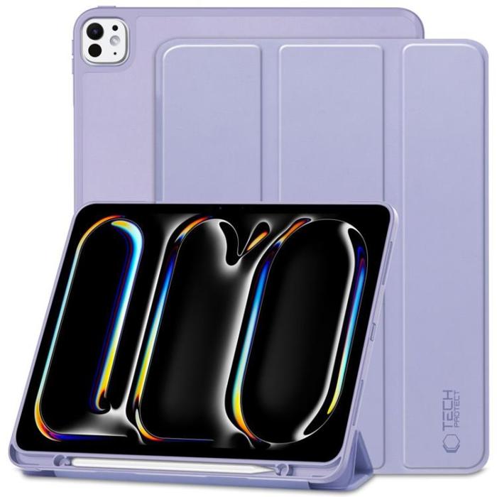 Tech-Protect - Tech-Protect iPad Pro 13 (2024) Fodral med plats för pennna - Violet