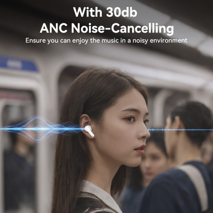 Yesido - YESIDO TWS Trådlös Hörlurar Bluetooth ANC+ENC TWS28 - Beige