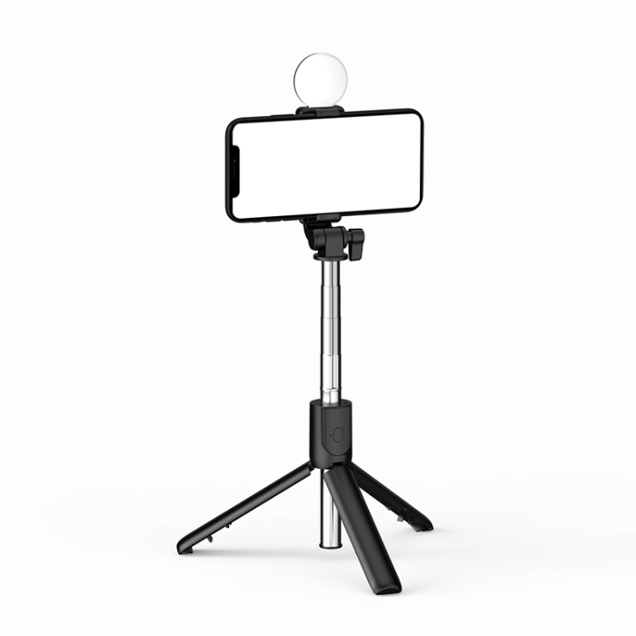 OEM - Selfie Stick WR1YXS Telescopic Tripod 0.71m med Rund Lampa