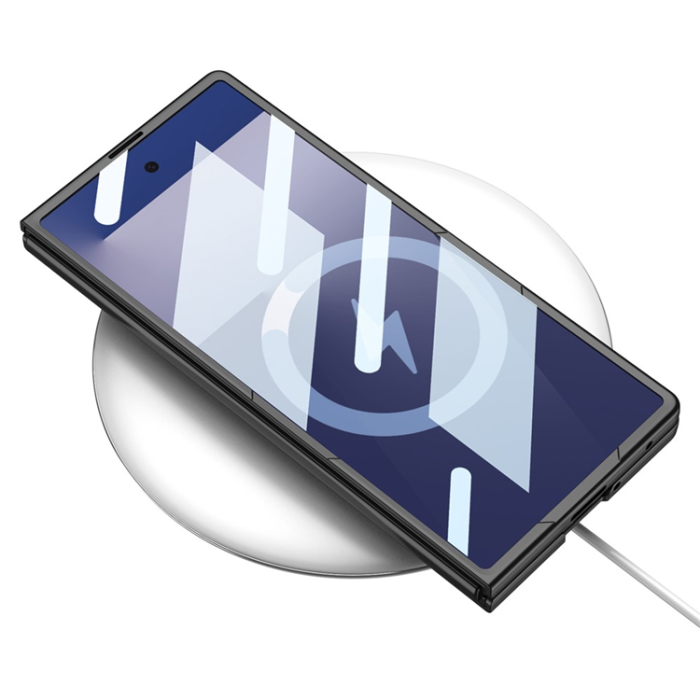 GKK - GKK Galaxy Z Fold 7 Mobilskal Korthållare Kickstativ - Svart