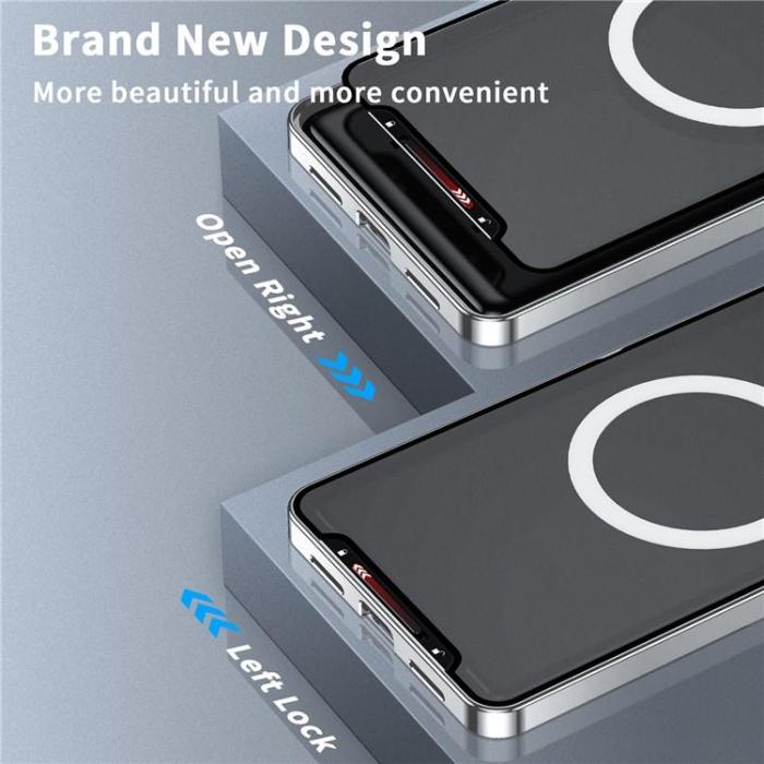 A-One Brand - Galaxy S24 Mobilskal MagSafe Metal Frame - Silver