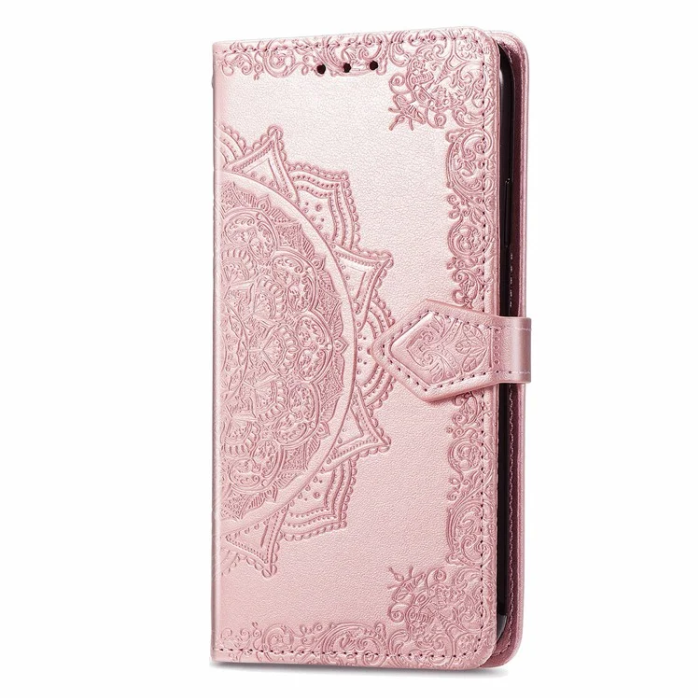 A-One Brand - Google Pixel 10/10 Pro Plånboksfodral Mandala Flower - Rosa Guld