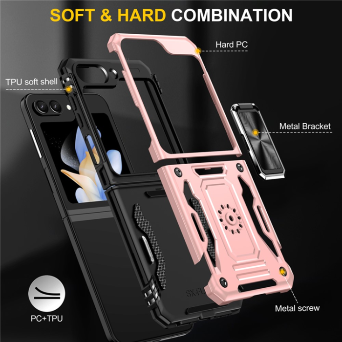 A-One Brand - Galaxy Z Flip7 FE/Z Flip6 Mobilskal Armor Kickstand