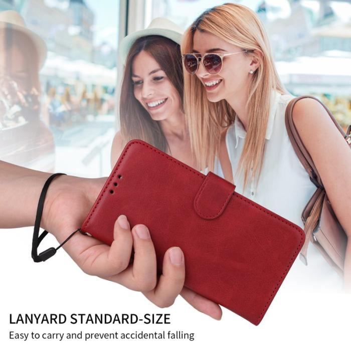 OEM - Samsung Galaxy A37 Plånboksfodral Konstläder - Röd