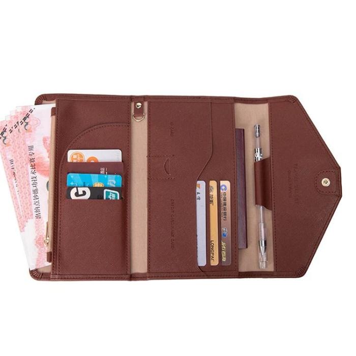 OEM - Plånböcker RFID Blocking Tri-Fold - Brun