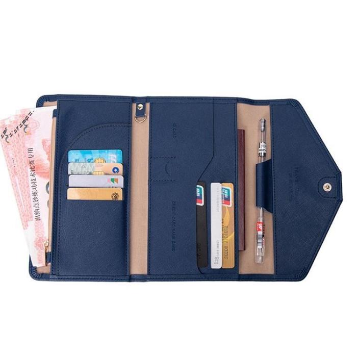 A-One Brand - Plånböcker RFID Blocking Tri-Fold - Mörkblå