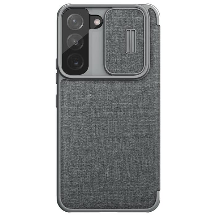UTGATT5 - Nillkin Galaxy S22 Plus Plånboksfodral Kameraskydd Holster Flip - Grå