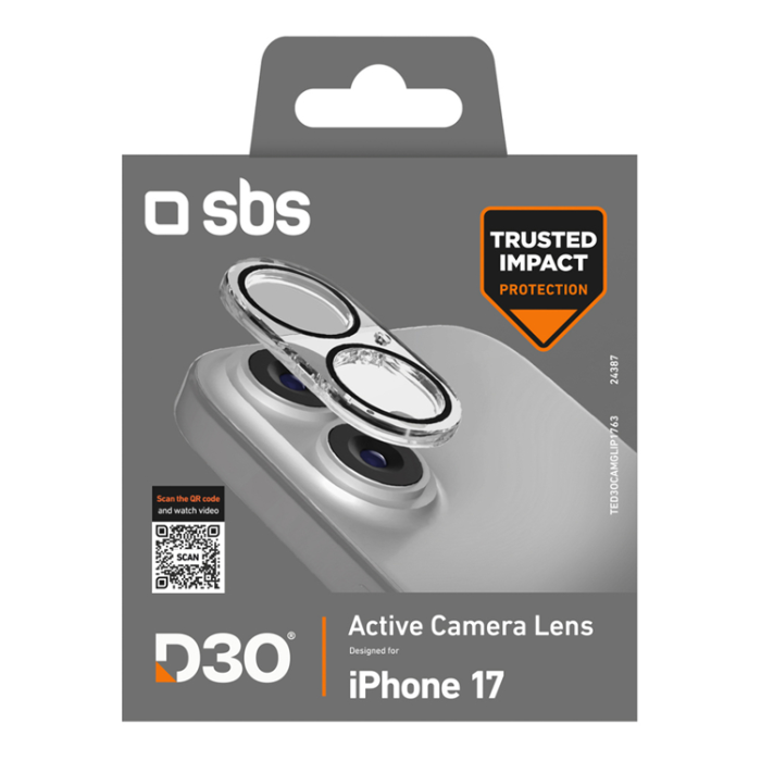 SBS - SBS iPhone 17 Kameralinsskydd Härdat Glas D3O