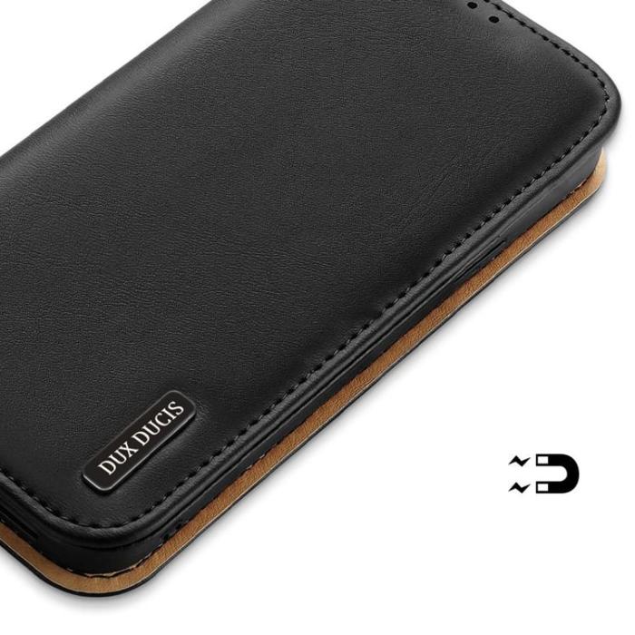 UTGATT - Dux Ducis Äkta Läder Fodral iPhone 13 Pro Max - Svart