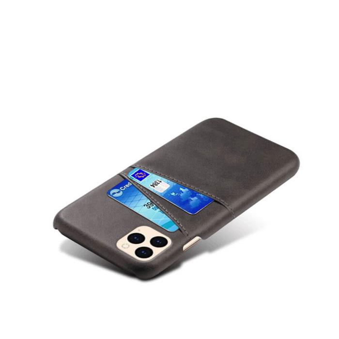 OEM - Retro Mobilskal med Kortplatser till iPhone 12/12 Pro - Svart