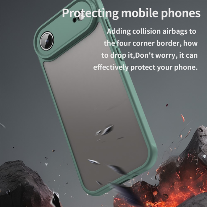 A-One Brand - iPhone Air Mobilskal Frostade krockkuddar Drop Proof - Grön