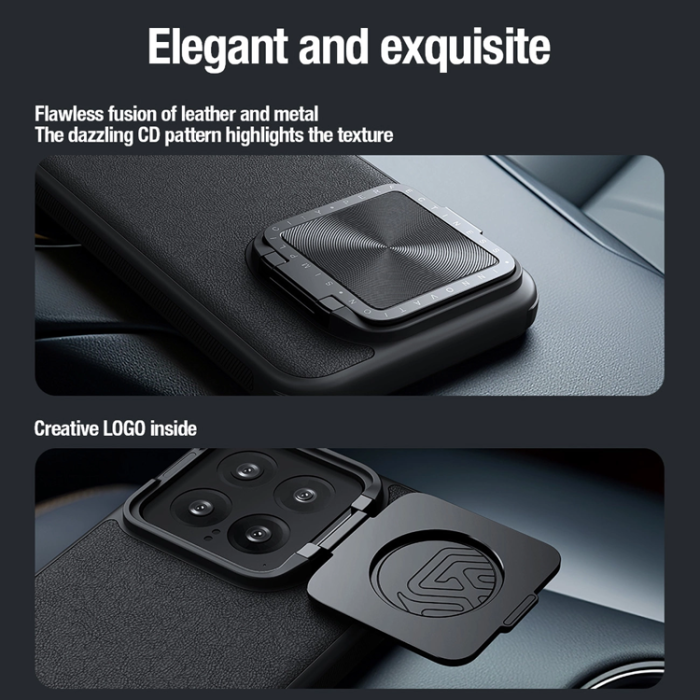 Nillkin - Nillkin Xiaomi 14 Pro Mobilskal Magsafe CamShield Prop Läder