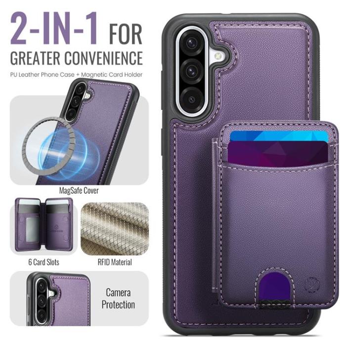 OEM - JEEHOOD Samsung Galaxy A56 5G Fodral KonstLäder - Lila