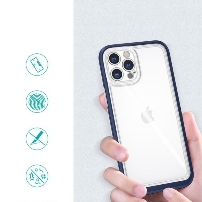 OEM - iPhone 12 Pro Max Skal Clear 3in1 - Blå