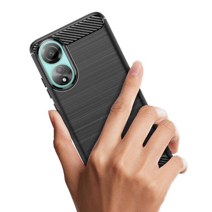 OEM - Oppo A78 4G Mobilskal Carbon Silikon - Svart