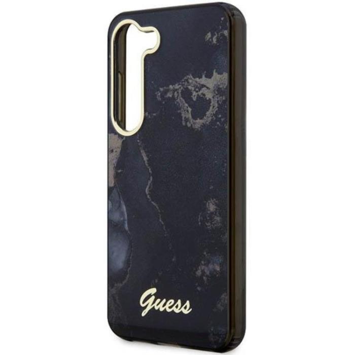 Guess - Guess Galaxy S23 Mobilskal Golden Marble Collection - Svart