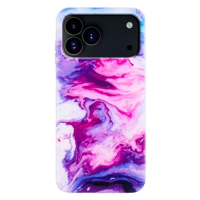 A-One Brand - iPhone 17 Pro Max Mobilskal Marble Pattern Painted TPU - Rosa