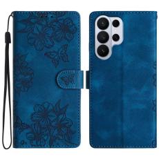 OEM - Mobilskal till Samsung Galaxy S26 Ultra Butterfly Blomm&ouml;nster KonstL&auml;der - Bl&aring;