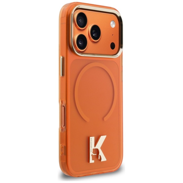 KARL LAGERFELD - Karl Lagerfeld iPhone 17 Pro Max Mobilskal Magsafe IML K Head Logo - Orange