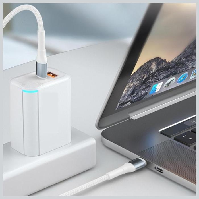 3MK - 3MK USB-C till USB-C 60W kabel 20V/3A 1m N-SERIES Hyper - Vit
