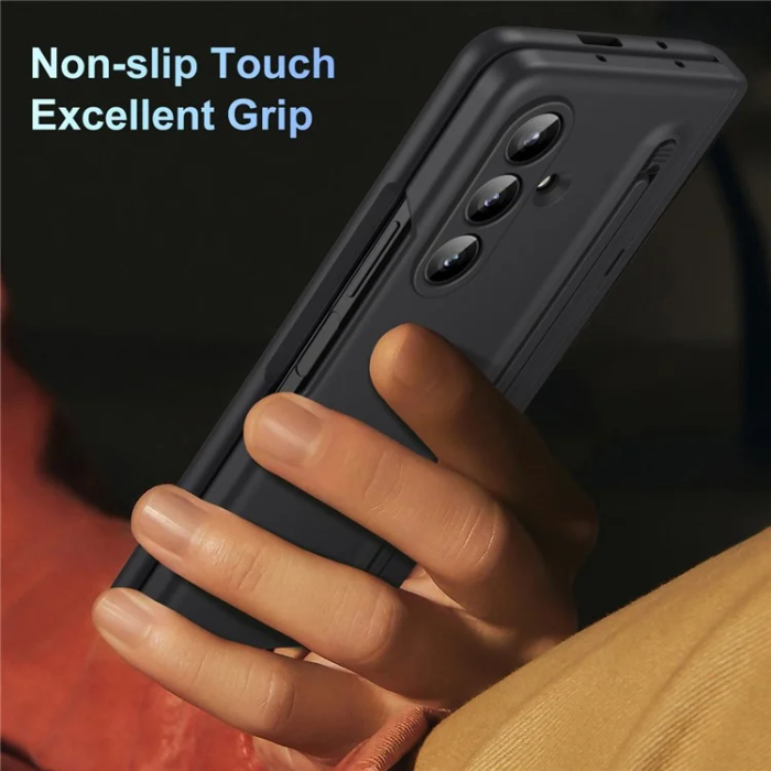 A-One Brand - Galaxy Z Fold 7 Mobilskal Kickstand med Stylus och Härdat Glas