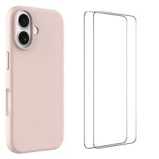 WANLONFENG - WANLONFENG iPhone 17 Mobilskal Med 2st härdat glas - Rosa