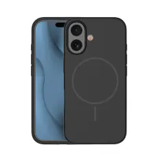 OEM - iPhone 16 Plus Mobilskal MagSafe Silikon Thin - Svart