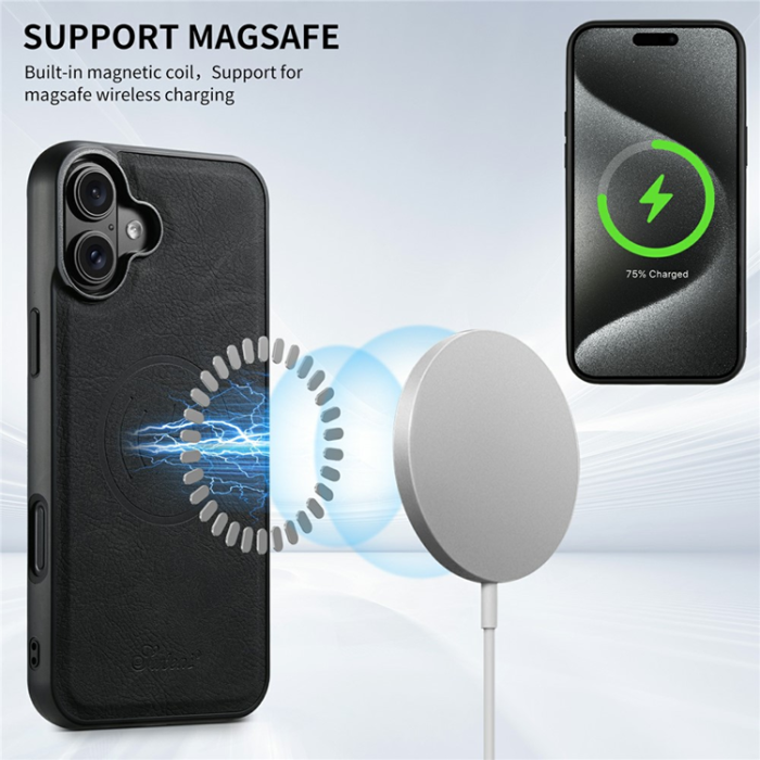 SUTENI - SUTENI iPhone 17 Mobilskal MagSafe Kickstand H16 -Svart