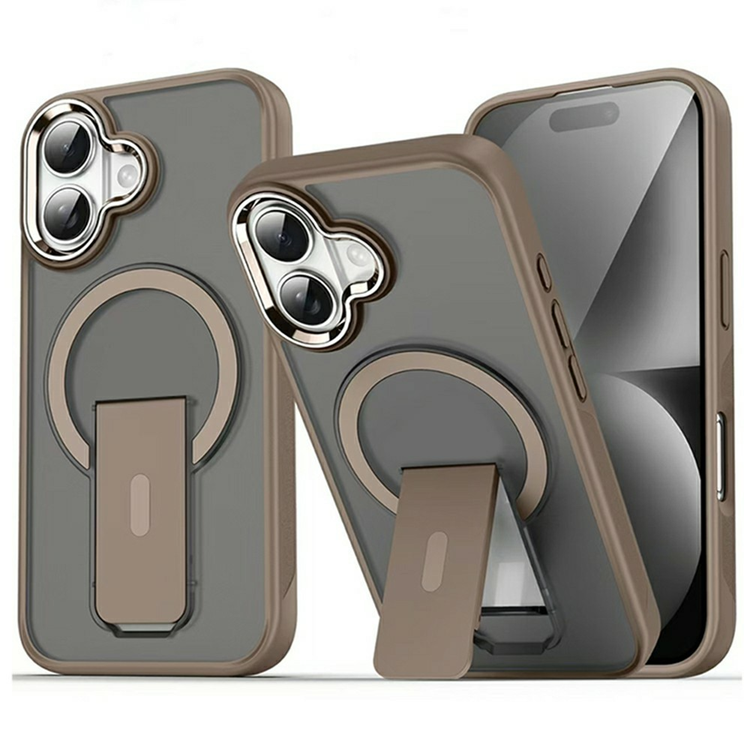 iPhone 17 Mobilskal MagSafe PC+TPU med Kickstand - Guld | 2353 | AlltMobil