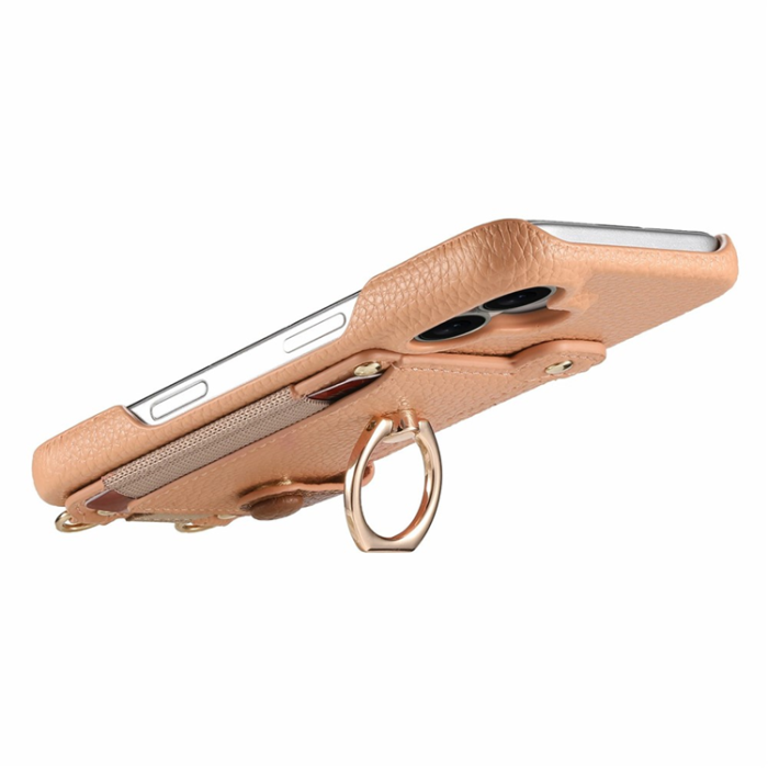 A-One Brand - Mobilskal till iPhone 17 Pro Max med Korthållare Ring Kickstand - Rosa