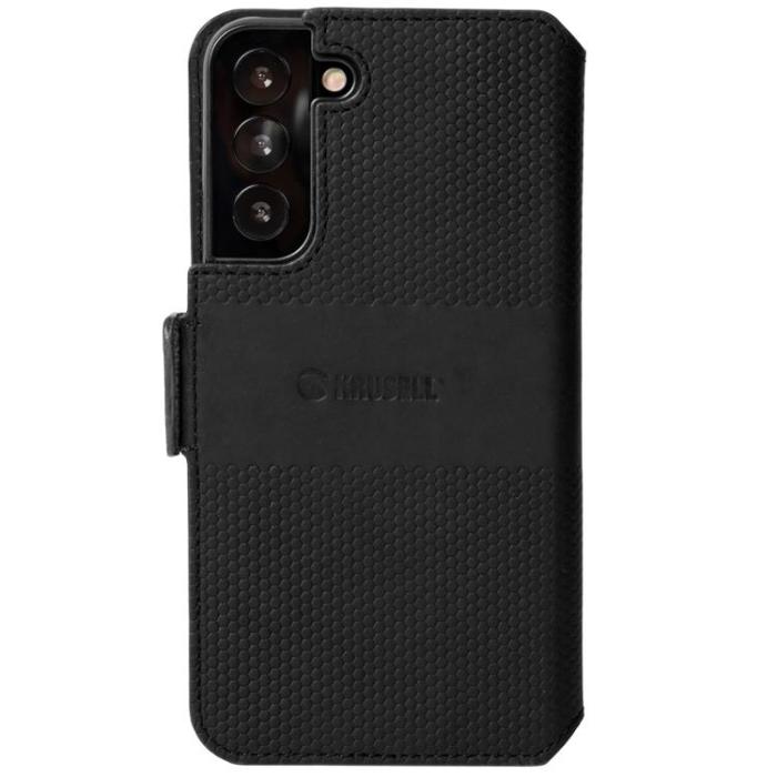 UTGATT1 - Krusell Galaxy S22 Plånboksfodral Äkta Läder - Svart