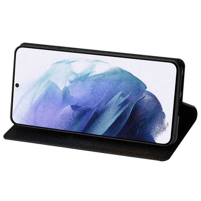 OEM - Mobilskal till SAMSUNG Galaxy S26 Glittrig PU Läder + TPU Kortfack - Svart