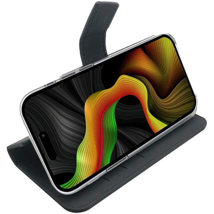 Celly - Celly iPhone 15 Pro Max Plånboksfodral Wally - Svart