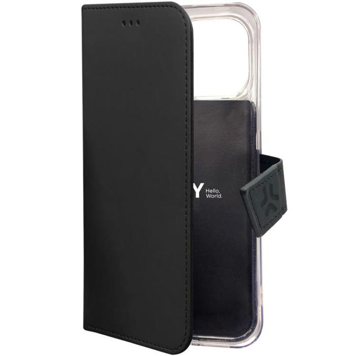 Celly - Celly iPhone 15 Pro Max Plånboksfodral Wally - Svart