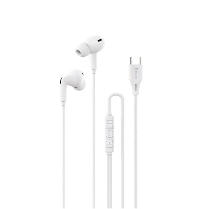 Devia - Devia In-Ear Trådbundna Hörlurar USB-C Kintone A2 Digital - Vit