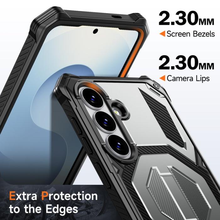 OEM - Mobilskal för Samsung Galaxy S26 Magnetiskt TPU + PC Kickstand - Grå