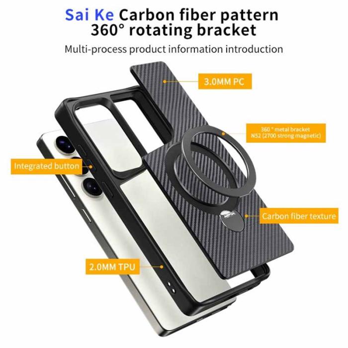 OEM - Mobilskal för Samsung Galaxy S26 Ultra Magnetiskt Kickstand TPU + PC - Grå