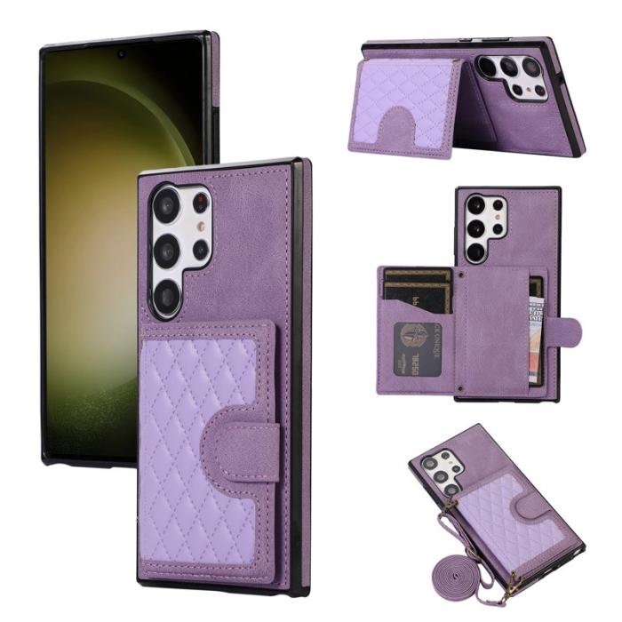 OEM - Mobilfodral för Samsung Galaxy S26 Ultra Kickstand TPU + PU - Lila